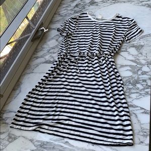 Striped short sleeve summer dress